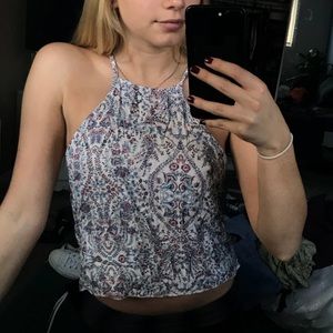 Halter patterned top